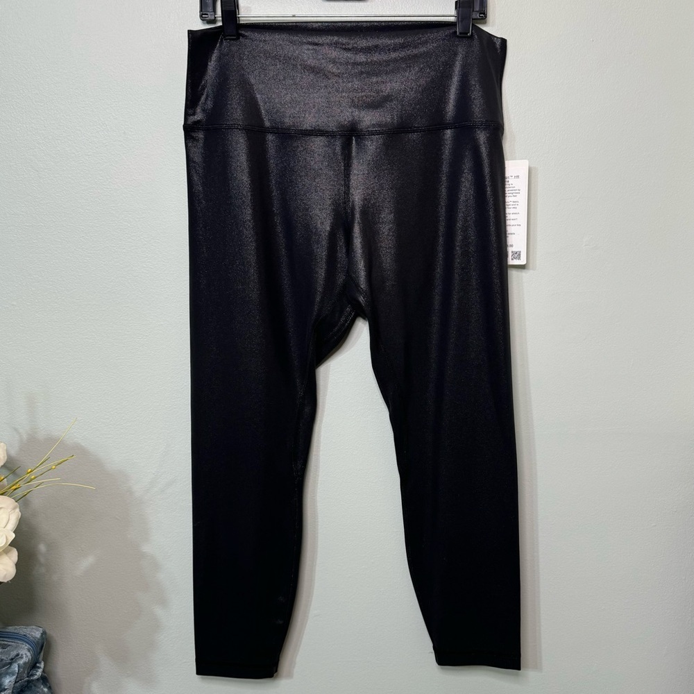 Lululemon Align High Rise Pant Leggings Shine Radiant Foil Black Print 14 NWT - Picture 9 of 13